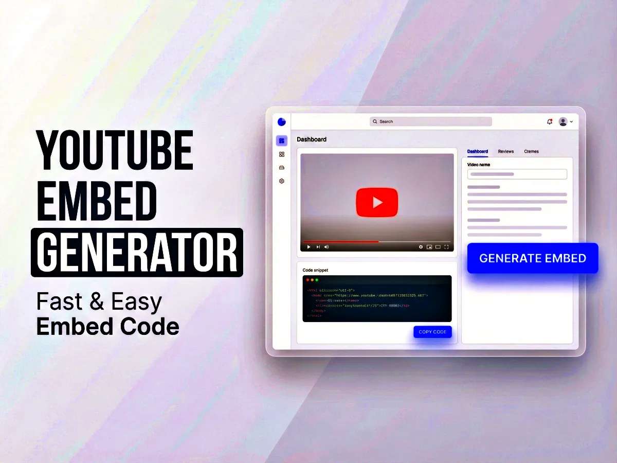 YouTube Embed Generator: No 1 Powerful Free Tool